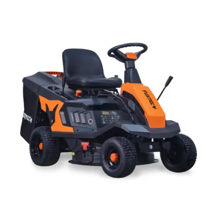 FUXTEC Tondeuse autoportée FX-RMR66, tracteur de pelouse 6 CV, largeur de coupe 66 cm, bac 150 L, hauteur coupe réglable